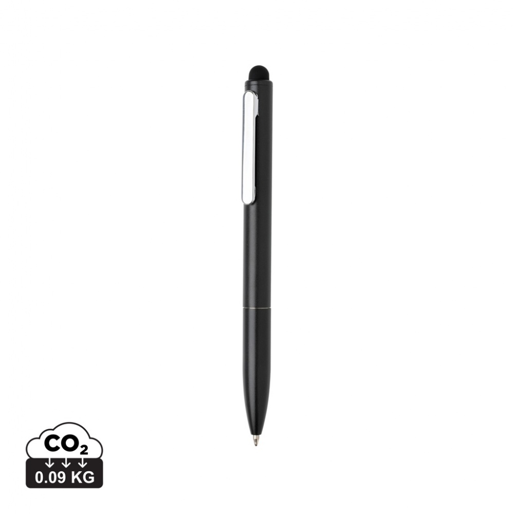 Logo trade promotional product photo of: Kymi RCS certified recycled aluminium pen with stylus