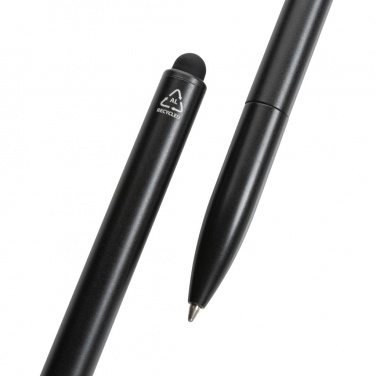 Logotrade promotional products photo of: Kymi RCS certified recycled aluminium pen with stylus