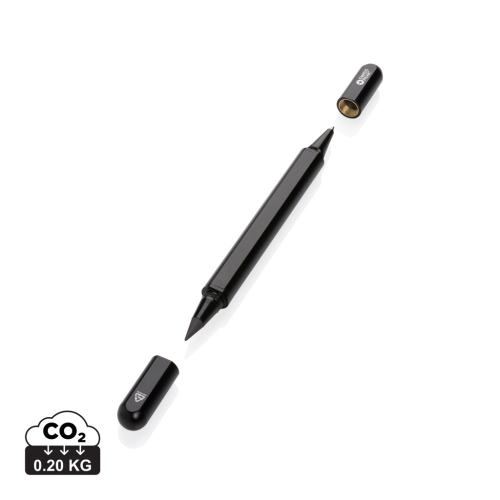 Logotrade advertising product picture of: Swiss Peak Storm RCS recycled aluminum dual tip pen