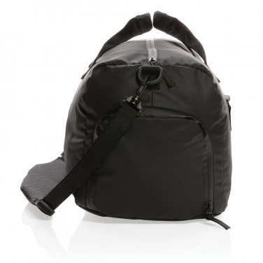 Logo trade promotional giveaways image of: Fashion black weekend bag PVC free
