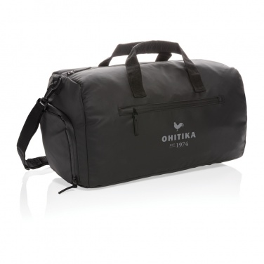 Logo trade promotional giveaway photo of: Fashion black weekend bag PVC free
