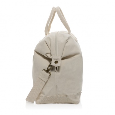 Logotrade promotional giveaway image of: Kezar AWARE™ 500 gsm recycled canvas deluxe weekend bag
