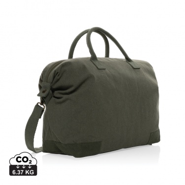 Logotrade promotional item picture of: Kezar AWARE™ 500 gsm recycled canvas deluxe weekend bag