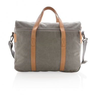 Logo trade promotional gifts image of: Canvas laptop bag PVC free