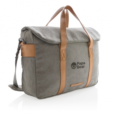 Logo trade promotional items picture of: Canvas laptop bag PVC free