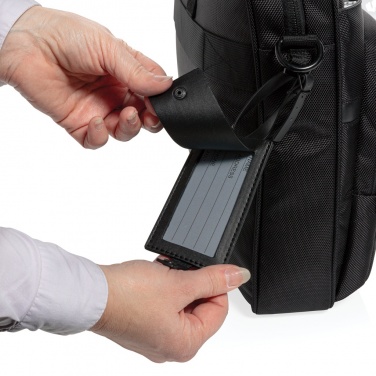 Logotrade promotional merchandise photo of: Swiss Peak RPET Voyager RFID 15.6" laptop bag