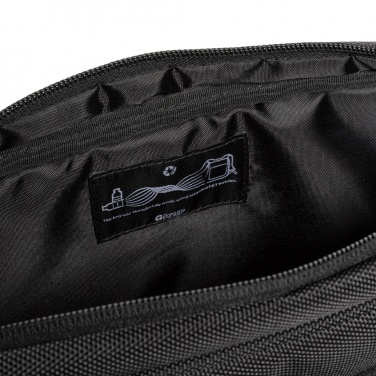 Logo trade promotional merchandise image of: Swiss Peak RPET Voyager RFID 15.6" laptop bag