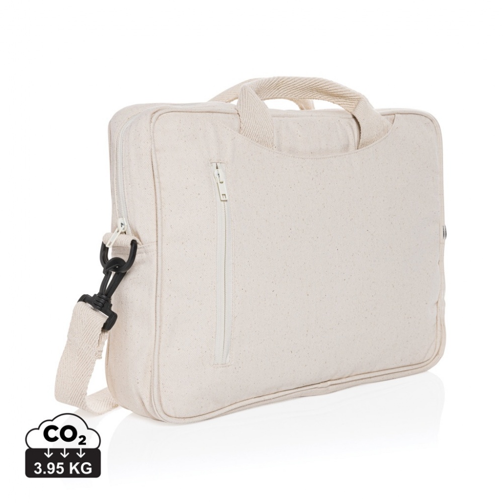 Logo trade promotional products image of: Laluka AWARE™ recycled cotton 15.4 inch laptop bag