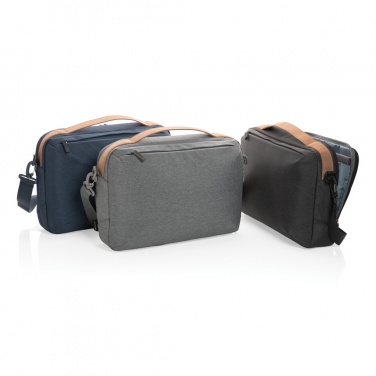 Logotrade promotional merchandise photo of: Impact AWARE™ 300D two tone deluxe 15.6" laptop bag