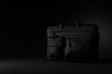 Logo trade business gifts image of: Swiss Peak GRS recycled PU 14 inch laptop bag