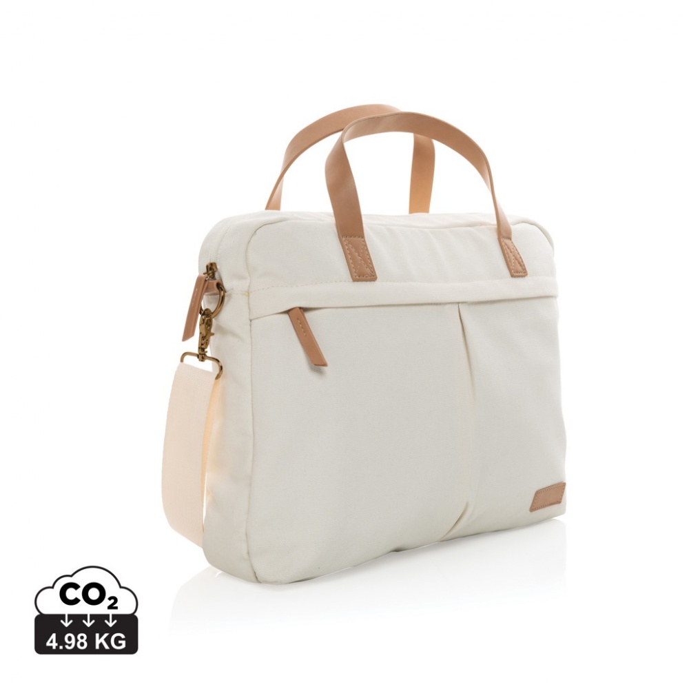 Logotrade promotional merchandise photo of: Impact AWARE™ 16 oz. recycled canvas laptop bag