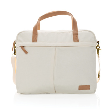 Logo trade corporate gifts picture of: Impact AWARE™ 16 oz. recycled canvas laptop bag