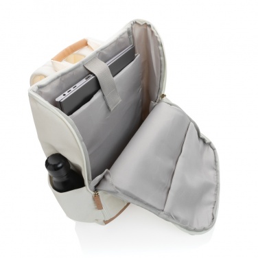 Logo trade promotional gifts image of: Impact AWARE™ 16 oz. recycled canvas 15" laptop backpack