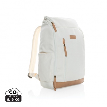 Logotrade promotional merchandise photo of: Impact AWARE™ 16 oz. recycled canvas 15" laptop backpack
