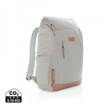 Logo trade promotional gift photo of: Impact AWARE™ 16 oz. recycled canvas 15" laptop backpack