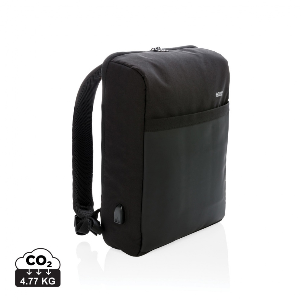 Logo trade promotional giveaways picture of: Swiss Peak 15" anti-theft RFID & USB backpack PVC free