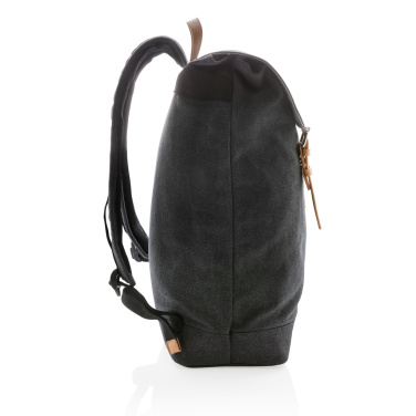 Logo trade promotional gifts picture of: Canvas laptop backpack PVC free