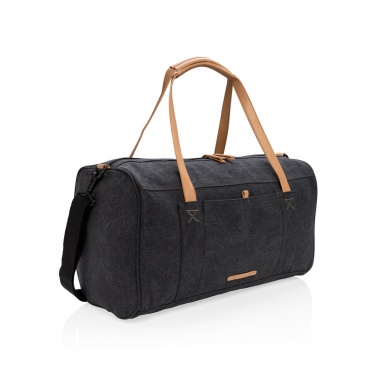 Logo trade promotional gift photo of: Canvas travel/weekend bag PVC free