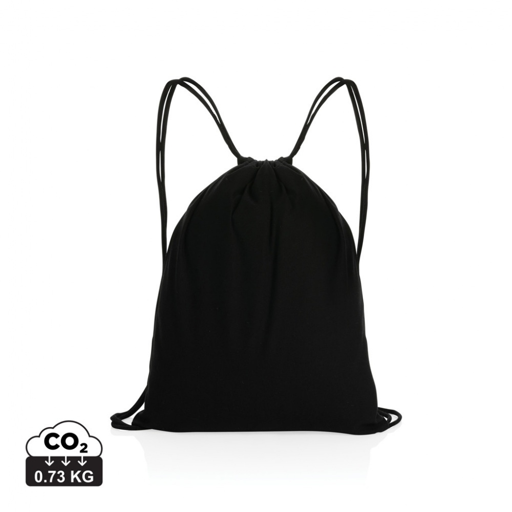 Logotrade corporate gift image of: Impact AWARE™ recycled cotton drawstring backpack 145g