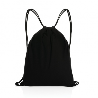 Logo trade advertising products image of: Impact AWARE™ recycled cotton drawstring backpack 145g