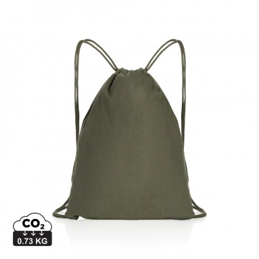 Logotrade promotional product image of: Impact AWARE™ recycled cotton drawstring backpack 145g