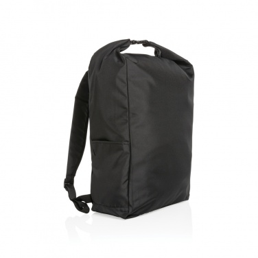Logotrade advertising products photo of: Impact AWARE™ RPET lightweight rolltop backpack