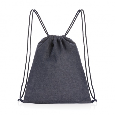 Logo trade corporate gift photo of: Impact AWARE™ recycled denim drawstring backpack