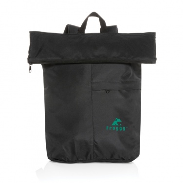 Logo trade promotional giveaways image of: Dillon AWARE™ RPET lightweight foldable backpack