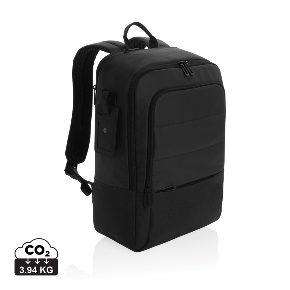 Logo trade promotional merchandise picture of: Armond AWARE™ RPET 15.6 inch deluxe laptop backpack