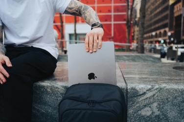 Logotrade promotional giveaway picture of: Armond AWARE™ RPET 15.6 inch deluxe laptop backpack