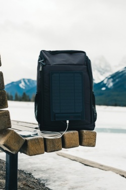 Logotrade promotional items photo of: Pedro AWARE™ RPET deluxe backpack with 5W solar panel