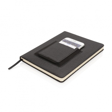 Logotrade advertising product image of: Deluxe A5 Notebook with phone pocket