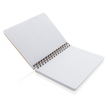Logotrade advertising product picture of: A5 Kraft spiral notebook with sticky notes