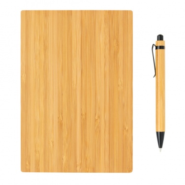 Logotrade promotional giveaways photo of: A5 Bamboo notebook & pen set