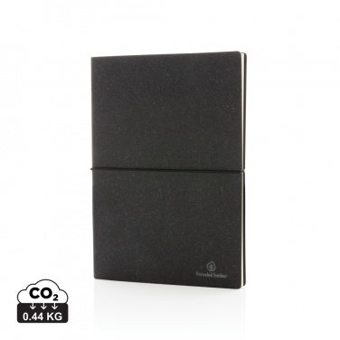 Logo trade promotional gifts image of: A5 recycled leather notebook