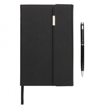Logo trade advertising products picture of: Swiss Peak deluxe A5 notebook and pen set