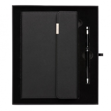 Logotrade promotional product picture of: Swiss Peak deluxe A5 notebook and pen set