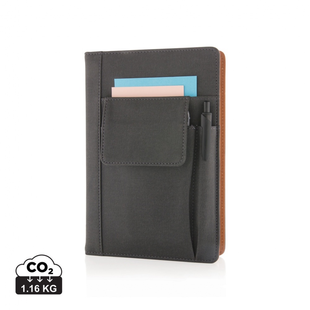 Logo trade promotional gifts picture of: Notebook with phone pocket