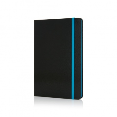 Logo trade promotional merchandise picture of: Deluxe hardcover A5 notebook with coloured side