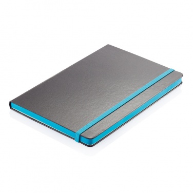 Logotrade promotional gift image of: Deluxe hardcover A5 notebook with coloured side