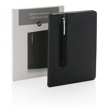 Logo trade promotional products picture of: Standard hardcover PU A5 notebook with stylus pen