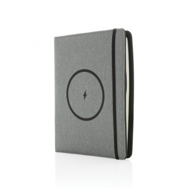Logo trade promotional product photo of: Air 5W wireless charging notebook with 5000mAh powerbank