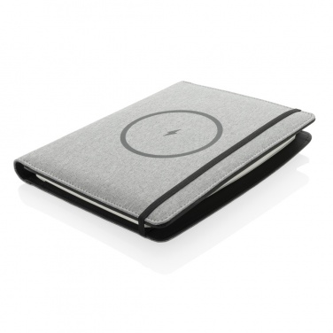Logotrade promotional items photo of: Air 5W wireless charging notebook with 5000mAh powerbank