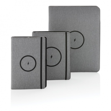 Logotrade advertising product picture of: Air 5W wireless charging notebook with 5000mAh powerbank