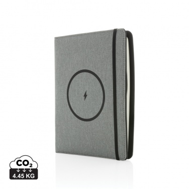 Logotrade promotional giveaway image of: Air 5W wireless charging notebook with 5000mAh powerbank