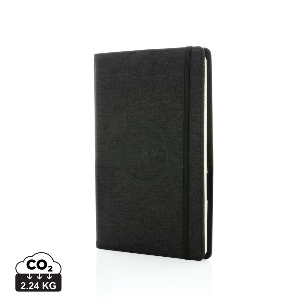Logo trade promotional products image of: Air 5W wireless charging refillable journal cover A5