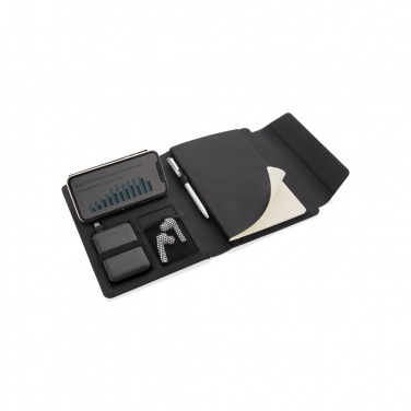 Logotrade advertising products photo of: Fiko wireless charging A5 portfolio with powerbank