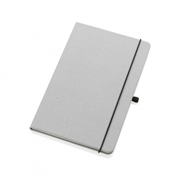 Logo trade promotional giveaways picture of: Recycled leather hardcover notebook A5