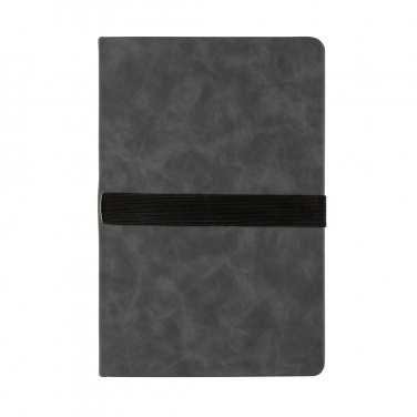 Logo trade promotional giveaways image of: Deluxe hardcover PU notebook A5 with phone and pen holder
