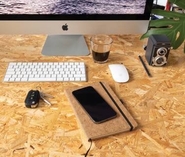 Logo trade promotional giveaway photo of: Cork hardcover notebook A5